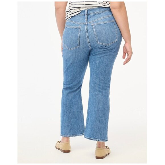 J. Crew Mid-Rise Flare Crop Leg Jeans All Day Stretch Size 30 - Picture 2 of 9